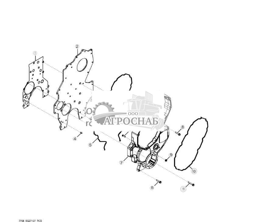 7708 Крышка распределительной шестерни 